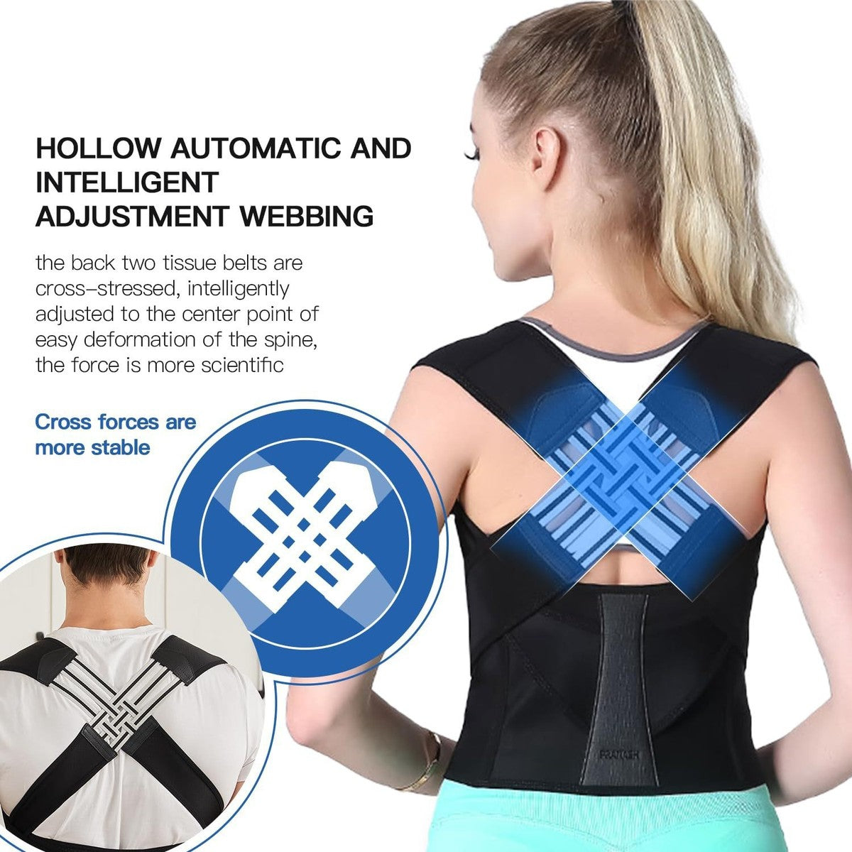 Invisible Posture Corrector Back Brace - Adjustable Shoulder Support